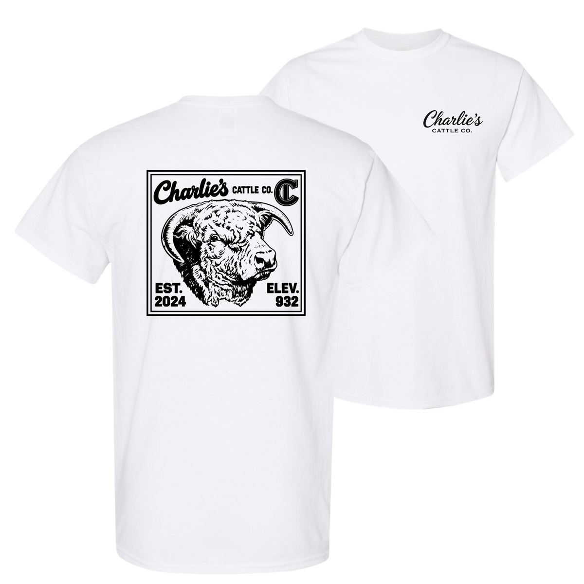 Charlie's Cattle Post Card T-Shirt
