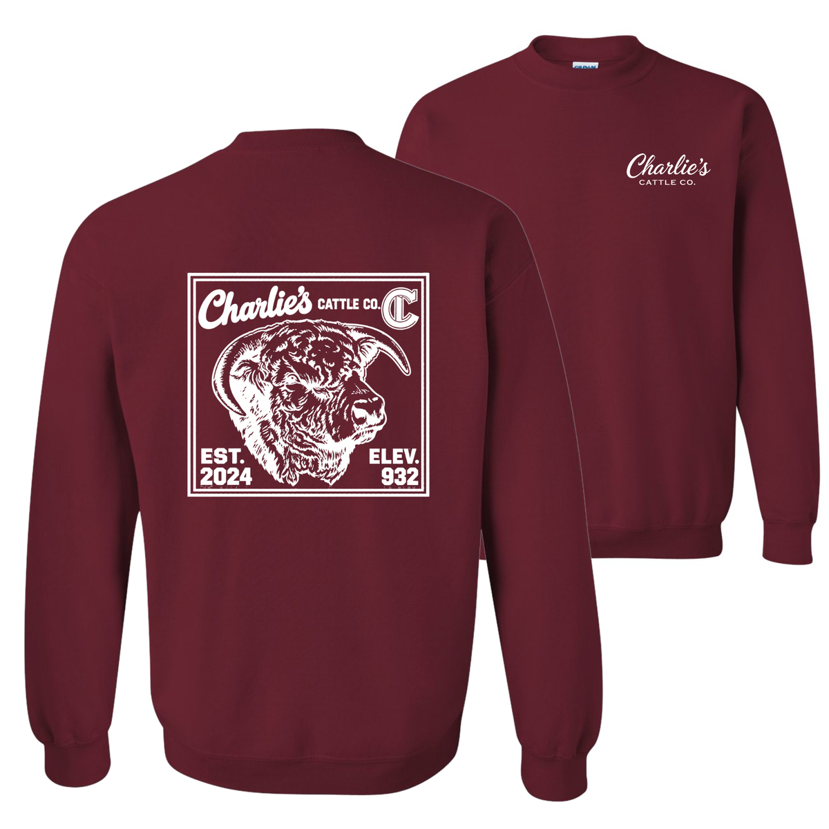 Charlie's Cattle Post Card Sweatshirt