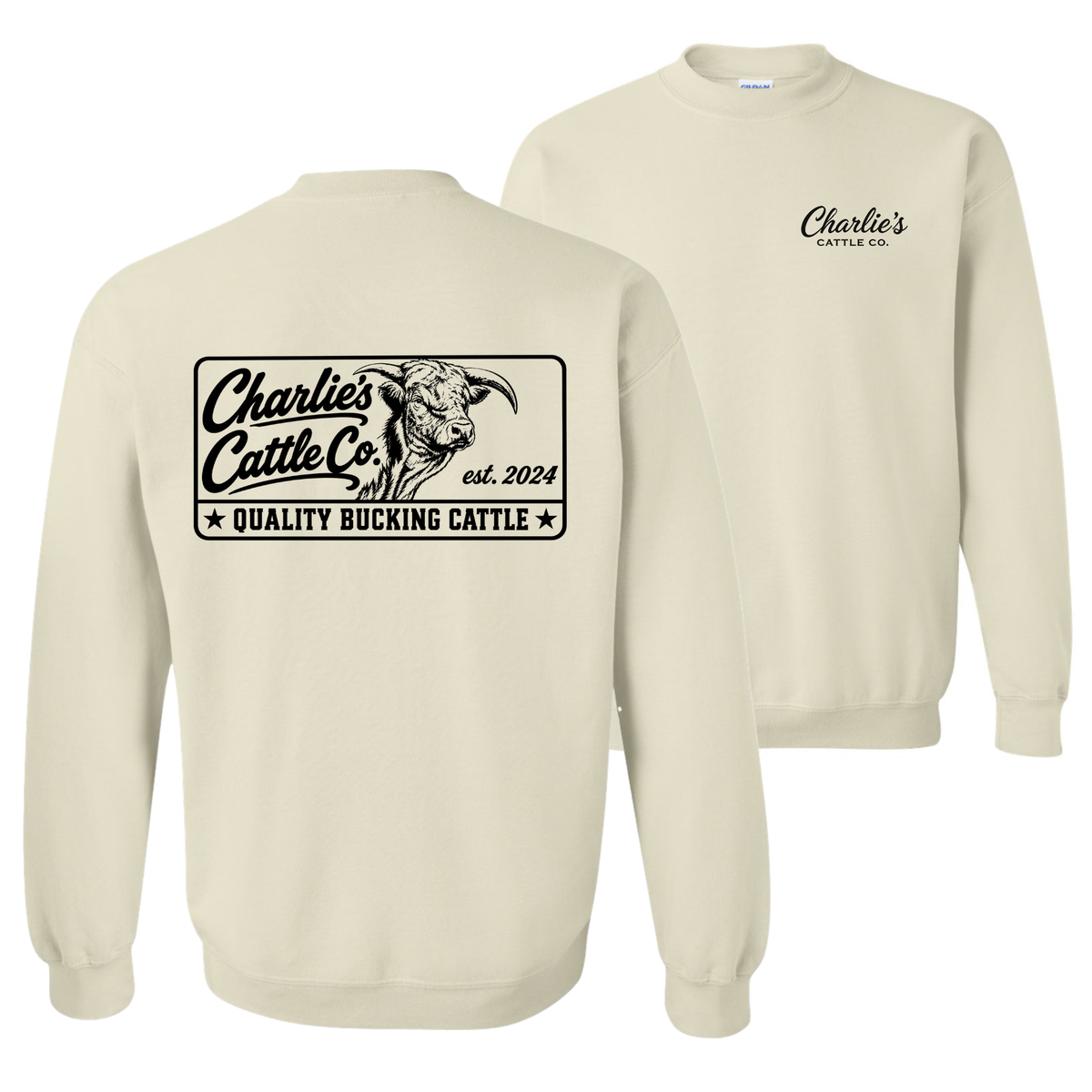 Quality Bucking Cattle Sweatshirt