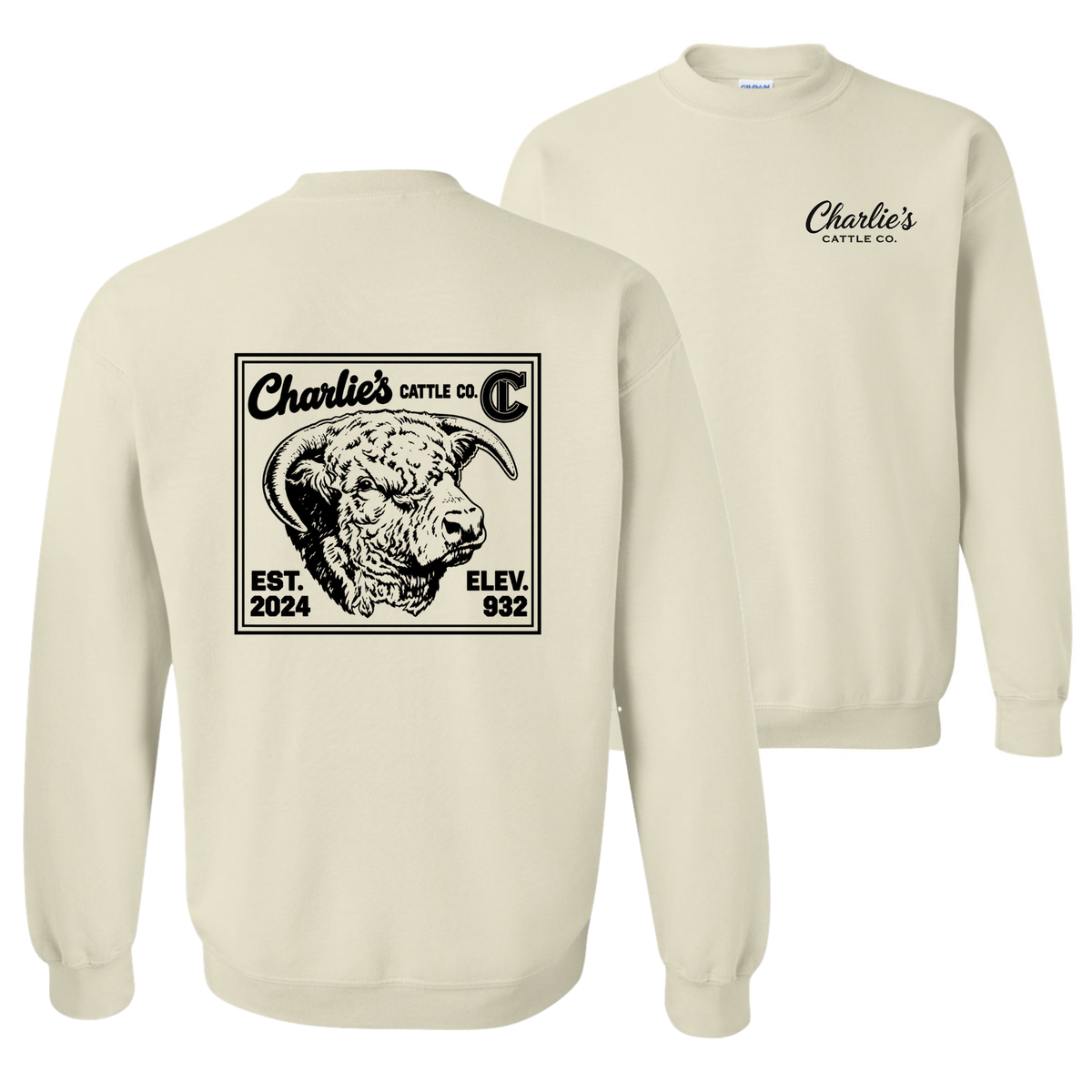 Charlie's Cattle Post Card Sweatshirt