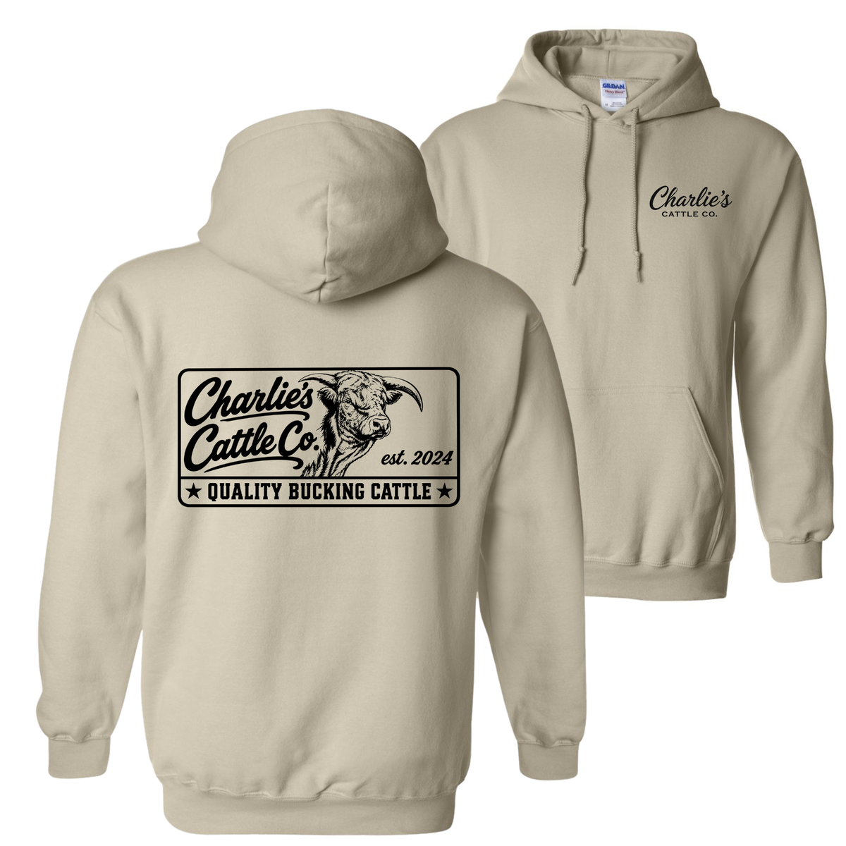 Quality Bucking Cattle Hoodie