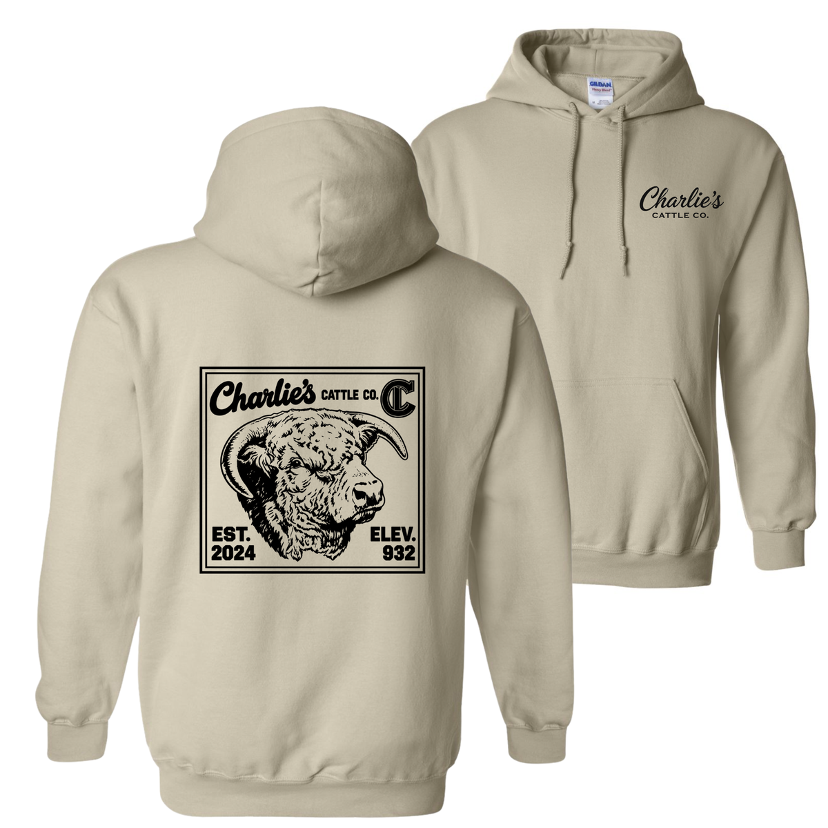 Charlie's Cattle Post Card Hoodie