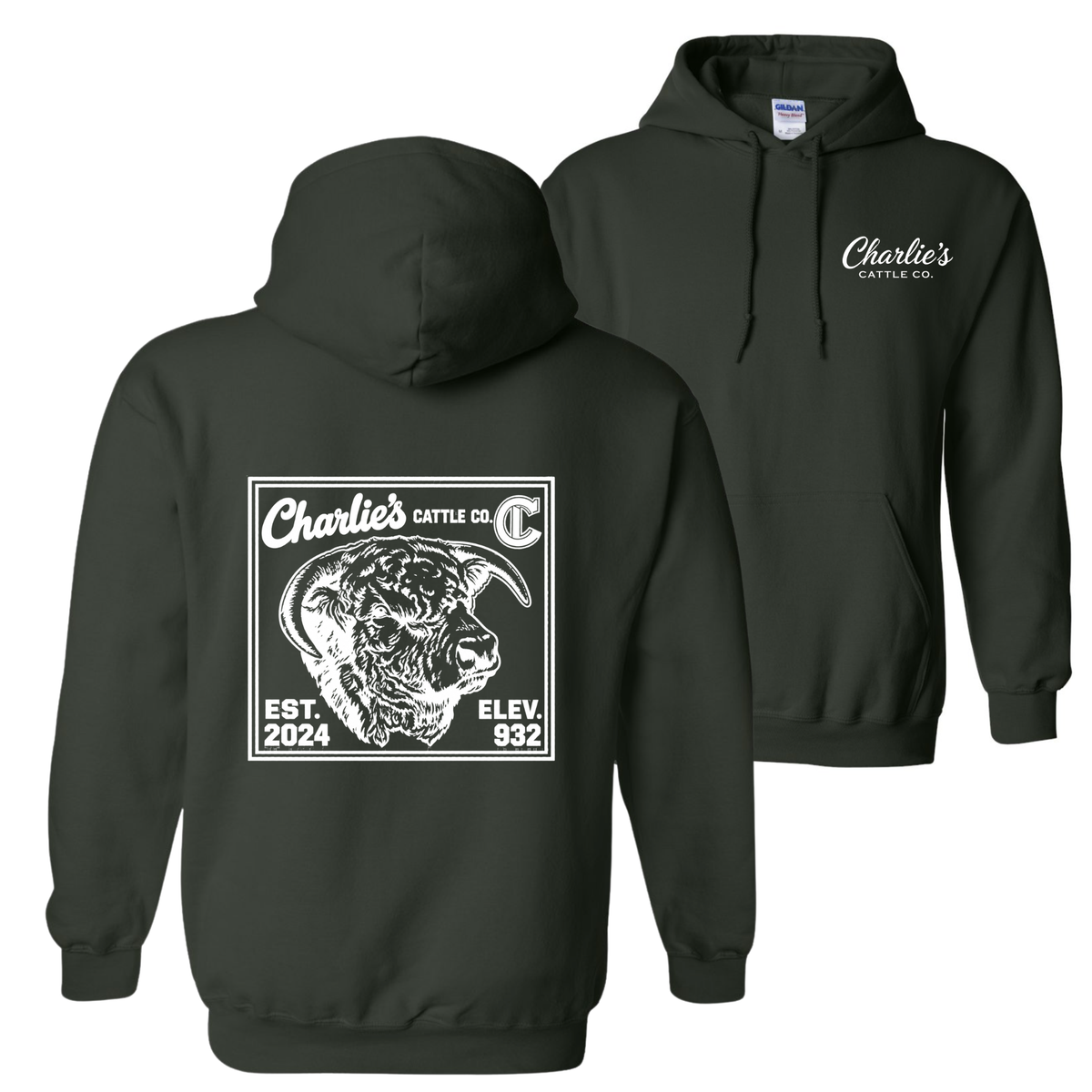 Charlie's Cattle Post Card Hoodie