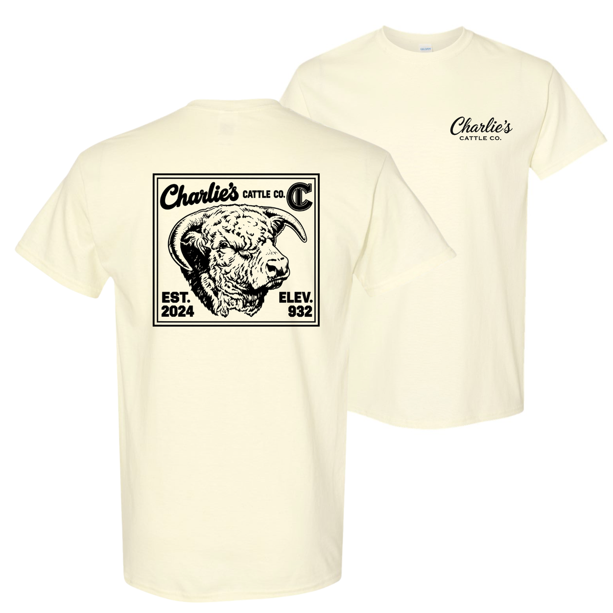 Charlie's Cattle Post Card T-Shirt