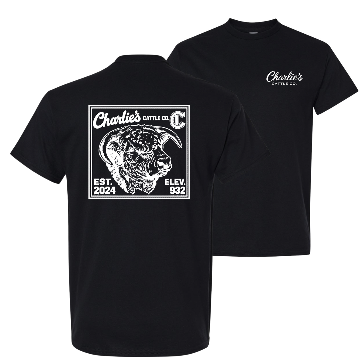 Charlie's Cattle Post Card T-Shirt